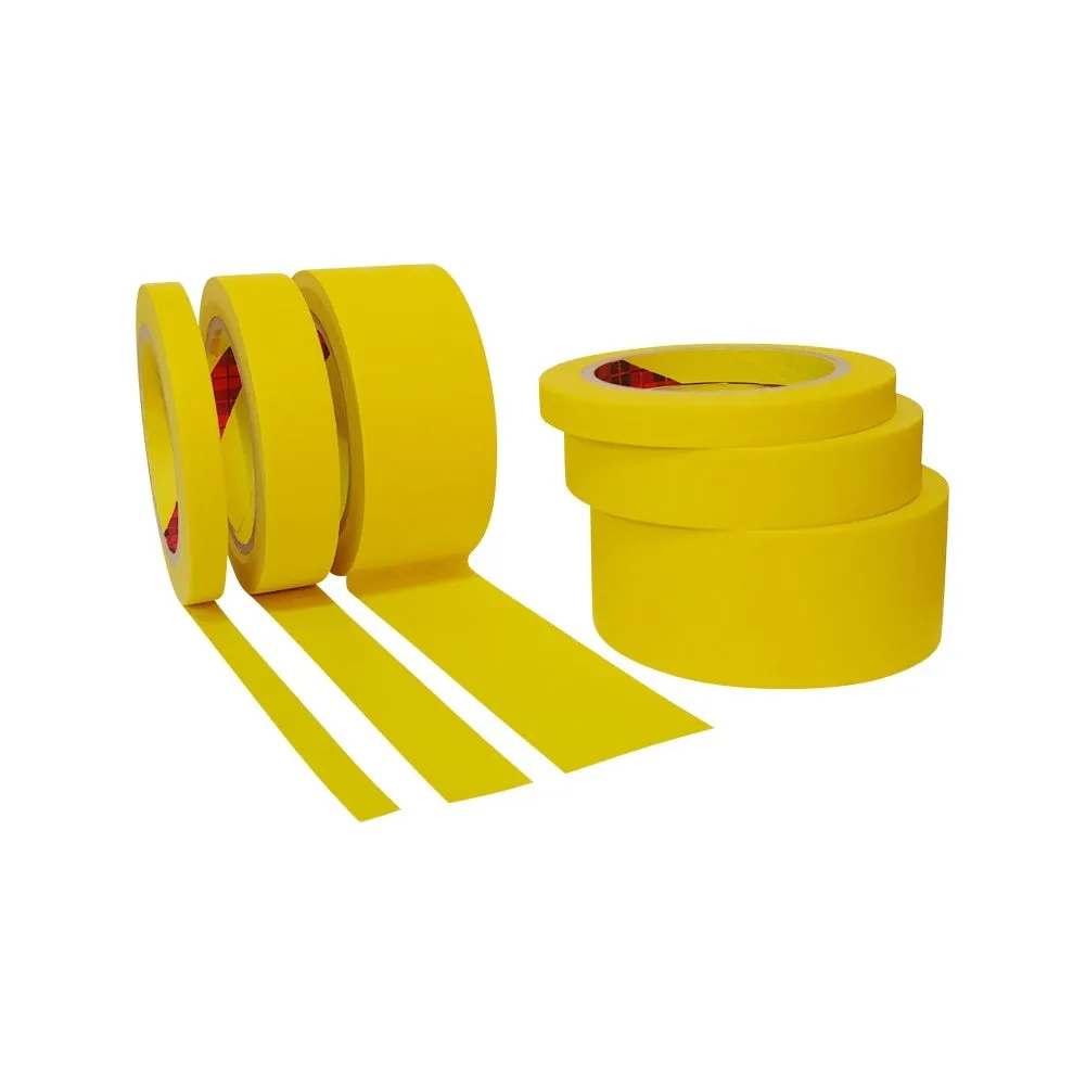 JMIBASIC Yellow Painters Tape for Car Paint - Assorted Size Automotive Masking Tape