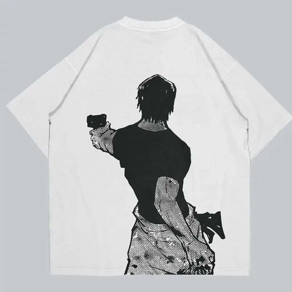 Jujutsu Kaisen Headshot Tee | Monochrome Anime Streetwear