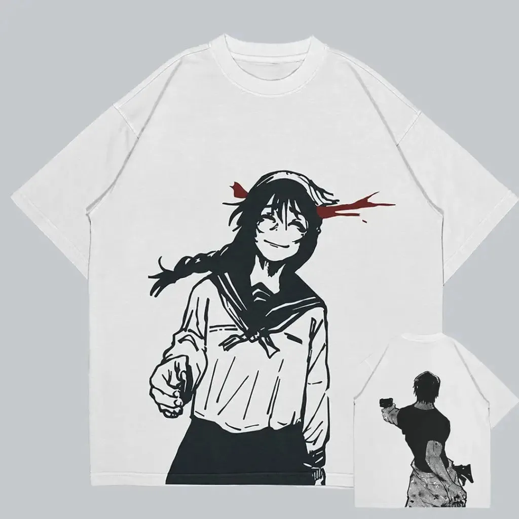 Jujutsu Kaisen Headshot Tee | Monochrome Anime Streetwear