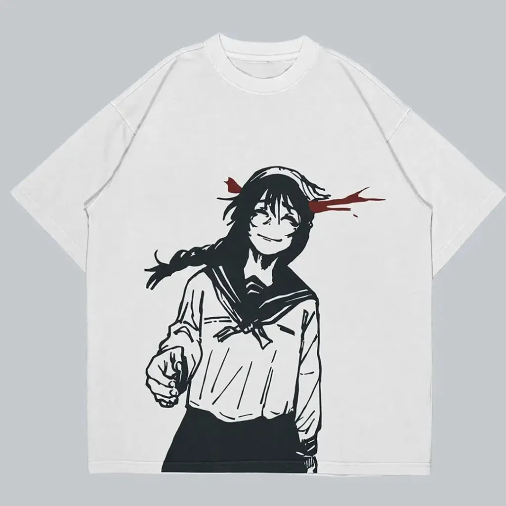 Jujutsu Kaisen Headshot Tee | Monochrome Anime Streetwear