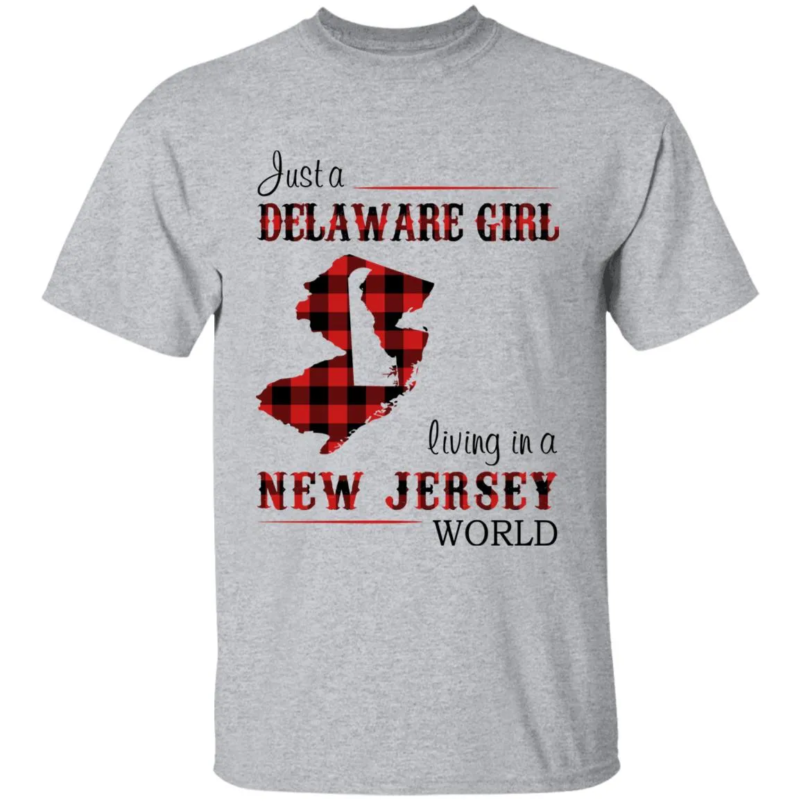 Just A Delaware Girl Living In A New Jersey World T-shirt