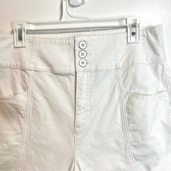 Kate spade white denim cropped flare pant