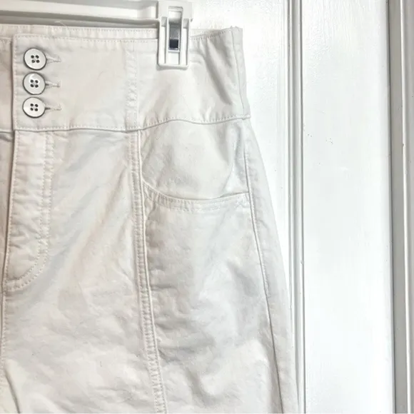 Kate spade white denim cropped flare pant
