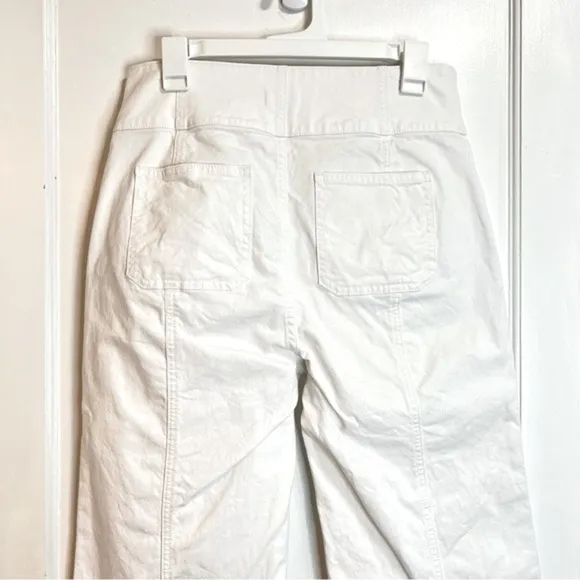 Kate spade white denim cropped flare pant