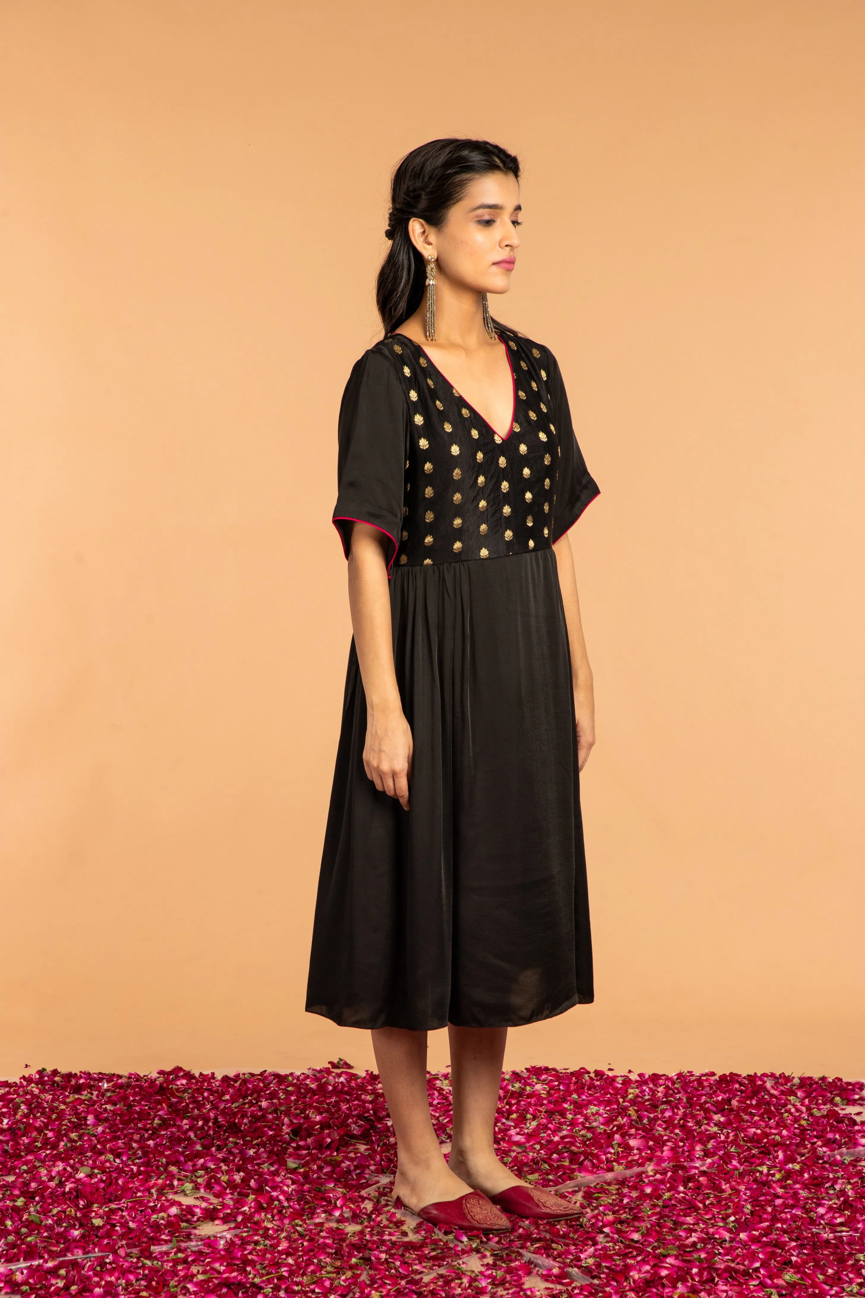 KHUSHI SIDE GATHER DRESS