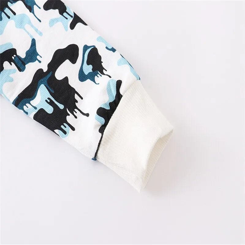 Kids Abstract Print Long Sleeve Cotton Sweatshirts - White