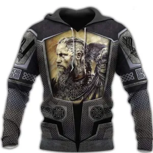 King Ragnar Lothbrok With Raven