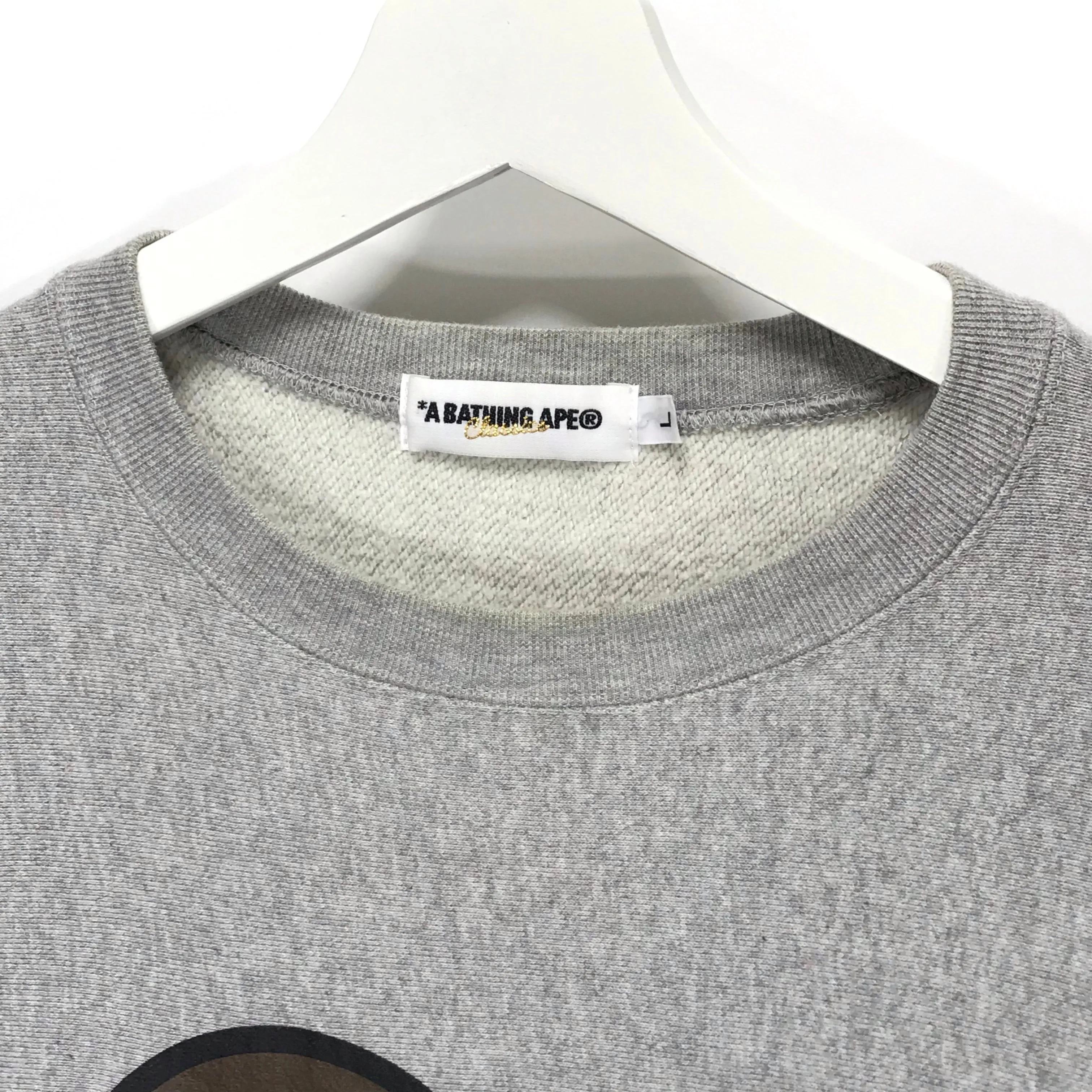 [L] A Bathing Ape Bape Mario Crewneck Sweatshirt Grey