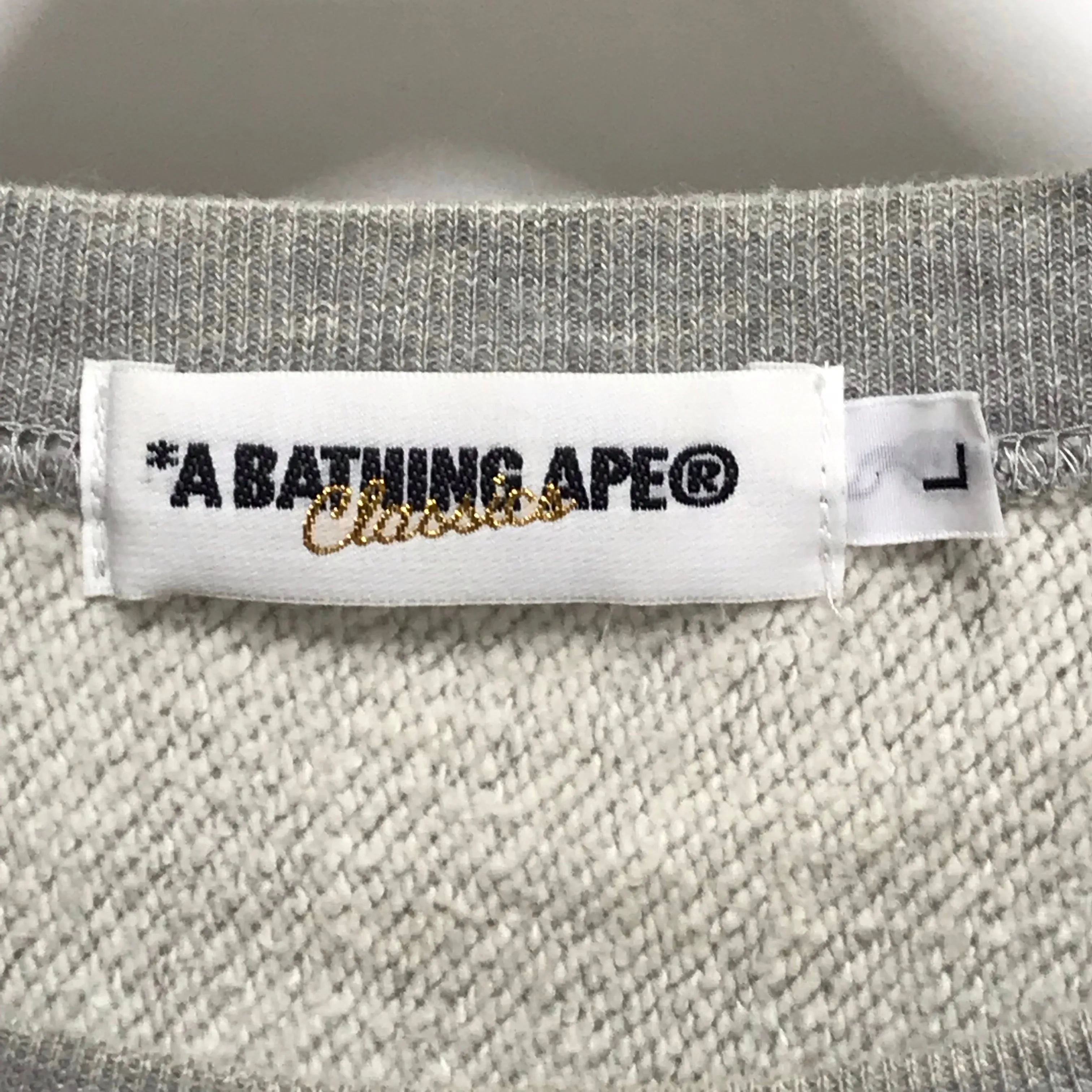 [L] A Bathing Ape Bape Mario Crewneck Sweatshirt Grey