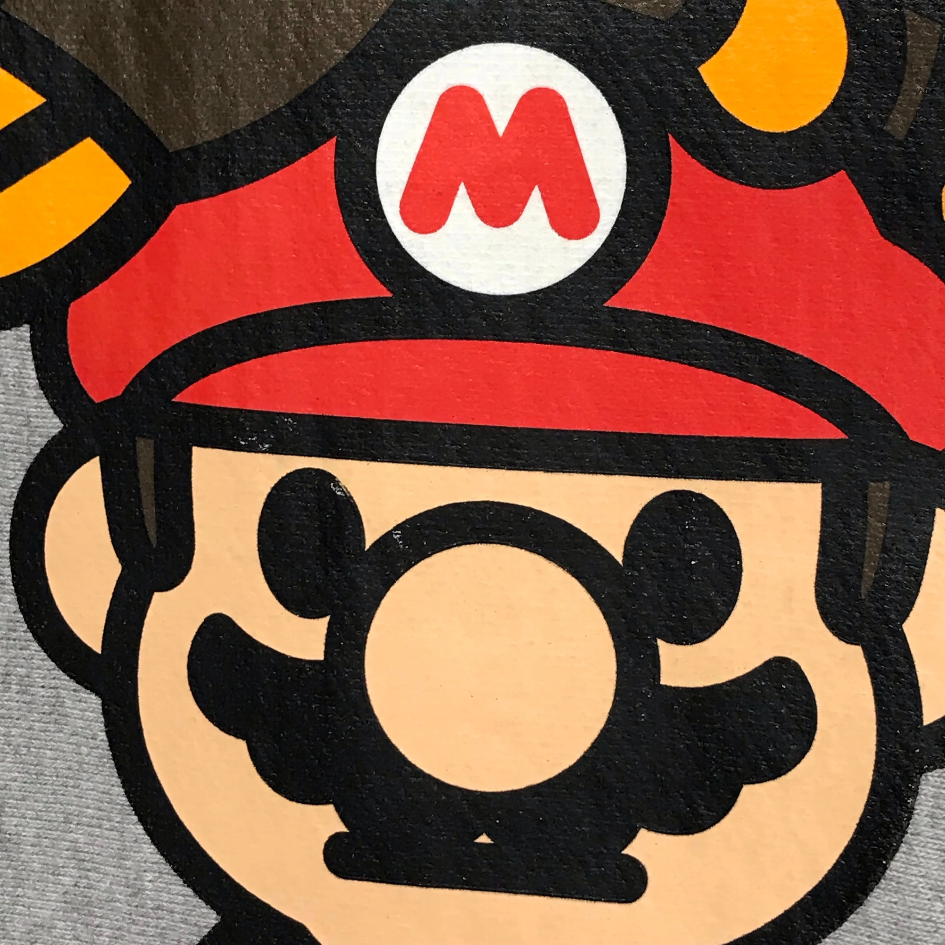 [L] A Bathing Ape Bape Mario Crewneck Sweatshirt Grey