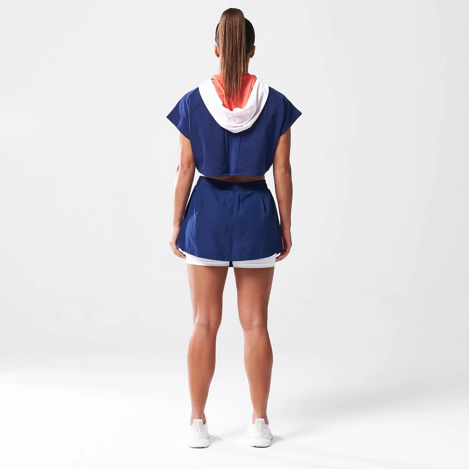 LAB360º Vented Crop Hoodie - Medieval Blue