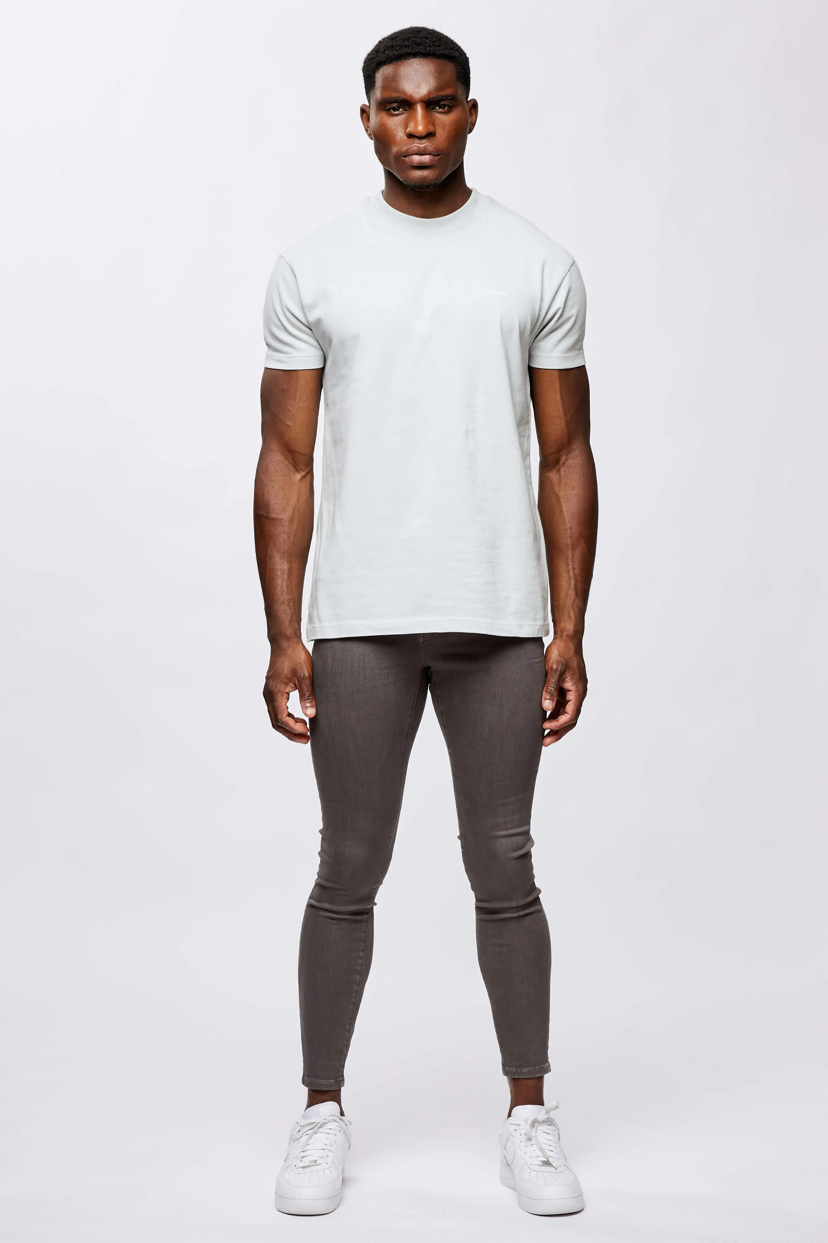 LEGEND* BASICS MUSCLE FIT T-SHIRT - PEARL GREY