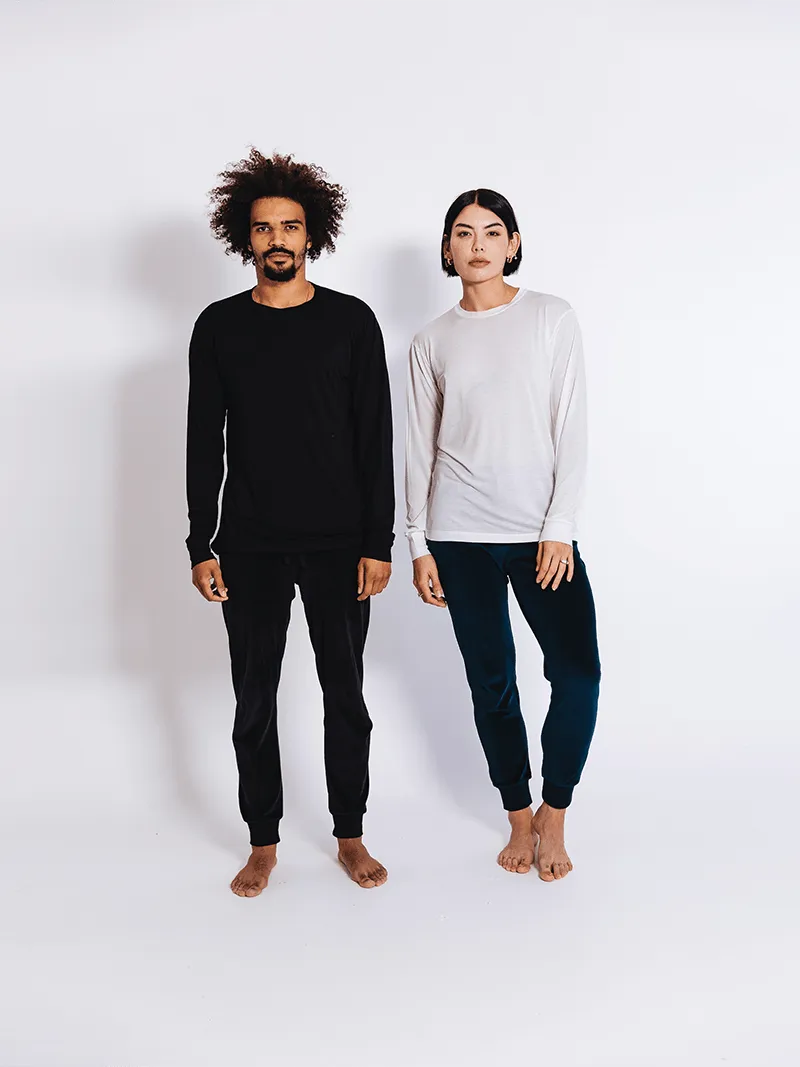 Lightweight Unisex Lenzing Long Sleeve T-Shirt | White