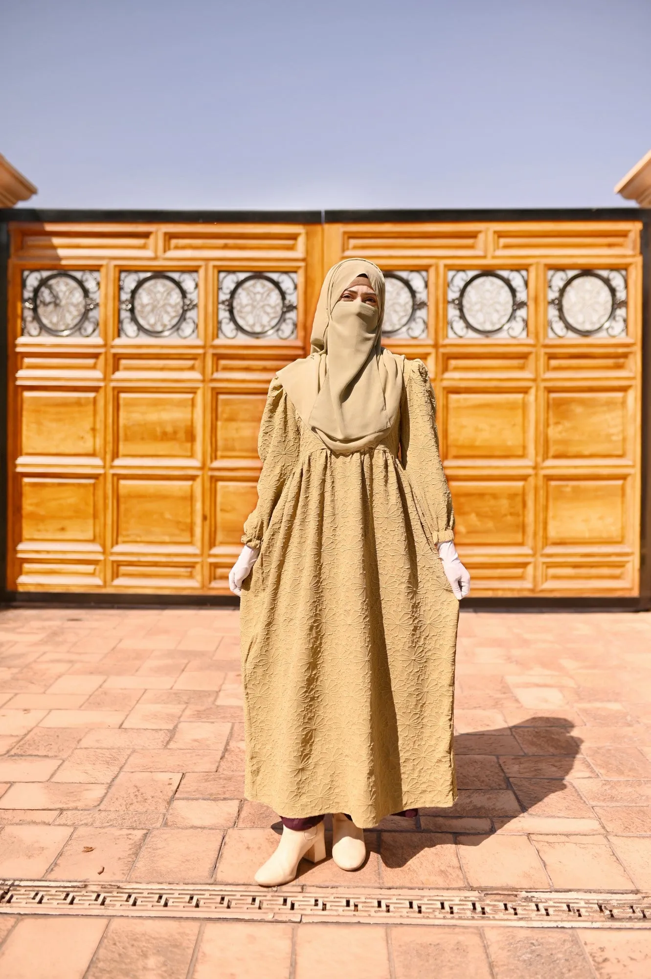 Lily Textured Maxi Dress - Sand Beige