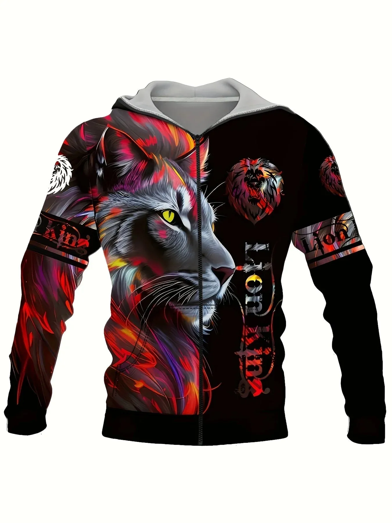 Lion 3d Print Hoodies For Men