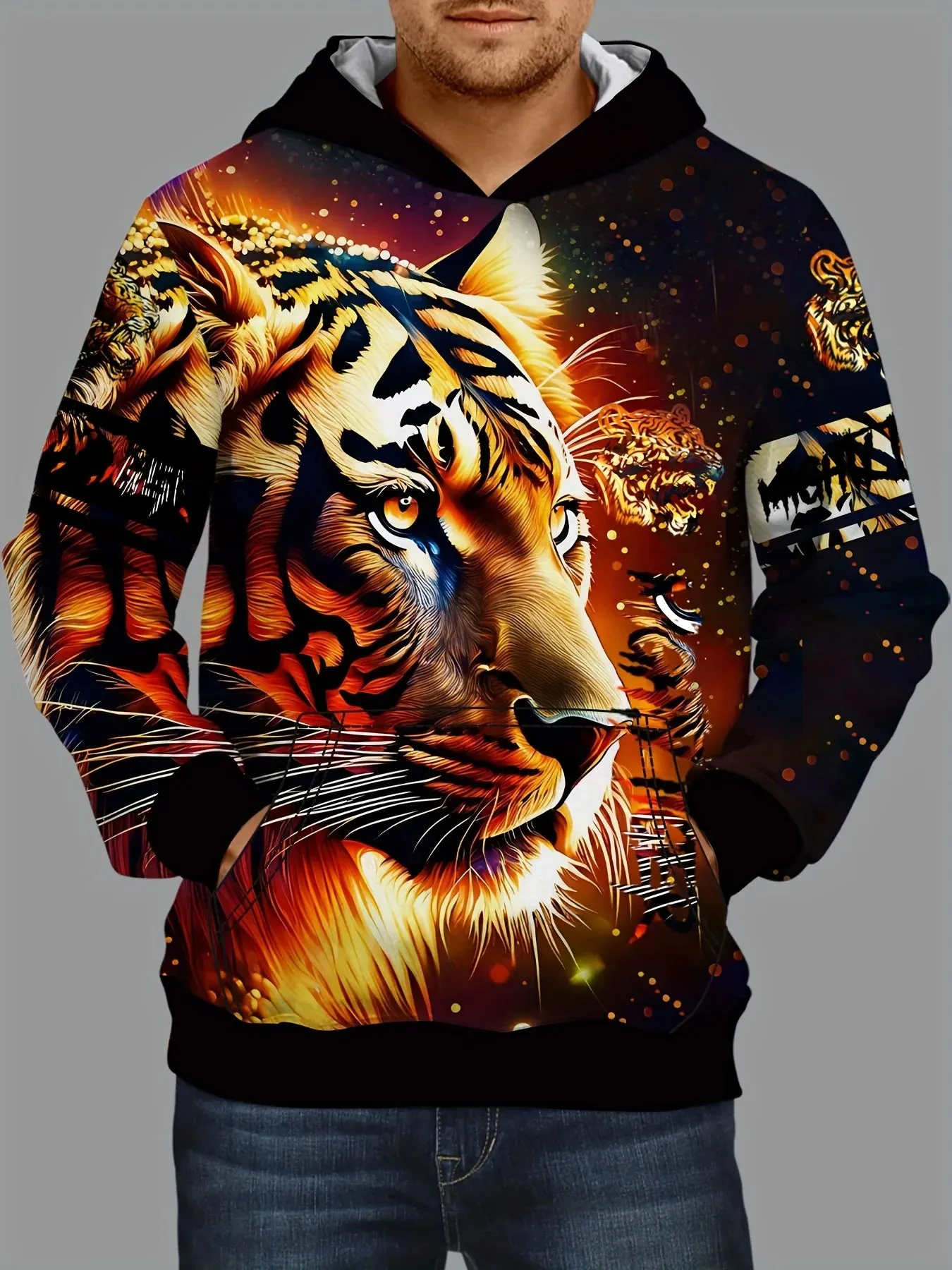 Lion 3d Print Hoodies For Men
