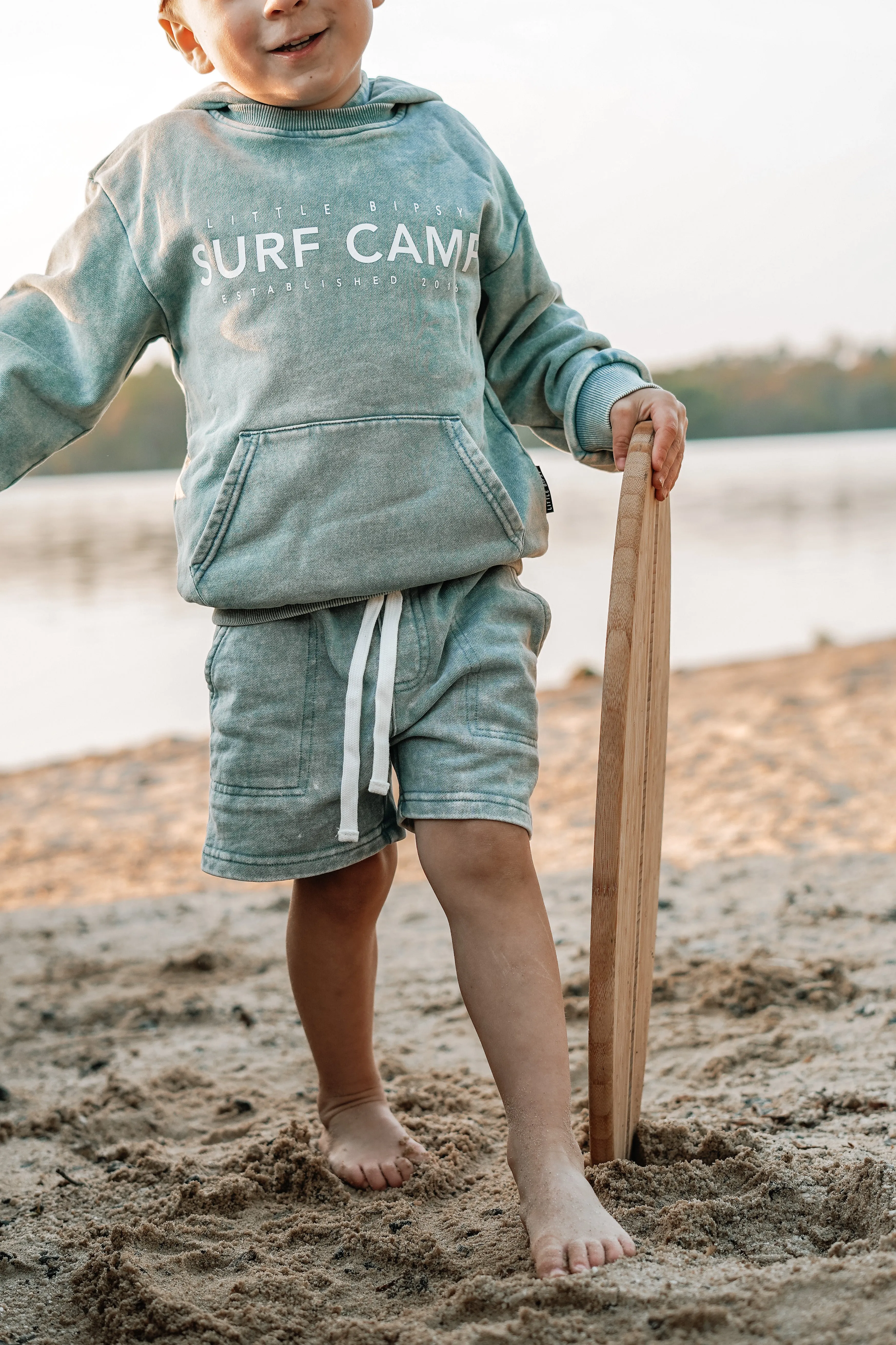 Little Bipsy Surf Camp Short - Green Wash