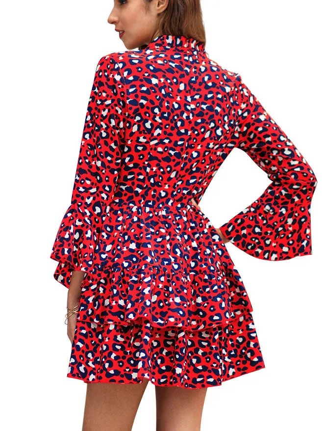 Long Sleeve Lapel Slim Dress