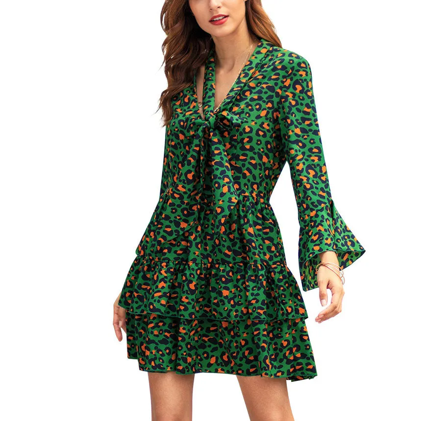 Long Sleeve Lapel Slim Dress