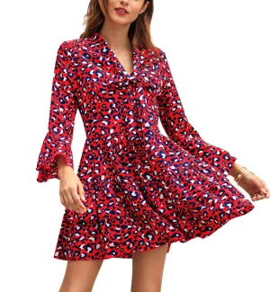 Long Sleeve Lapel Slim Dress