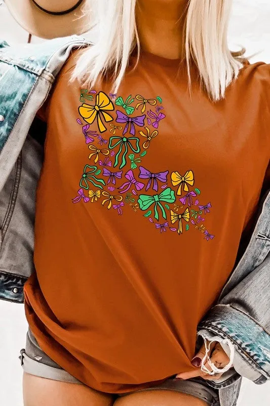 Louisiana Mardi Gras coquette Graphic Tee