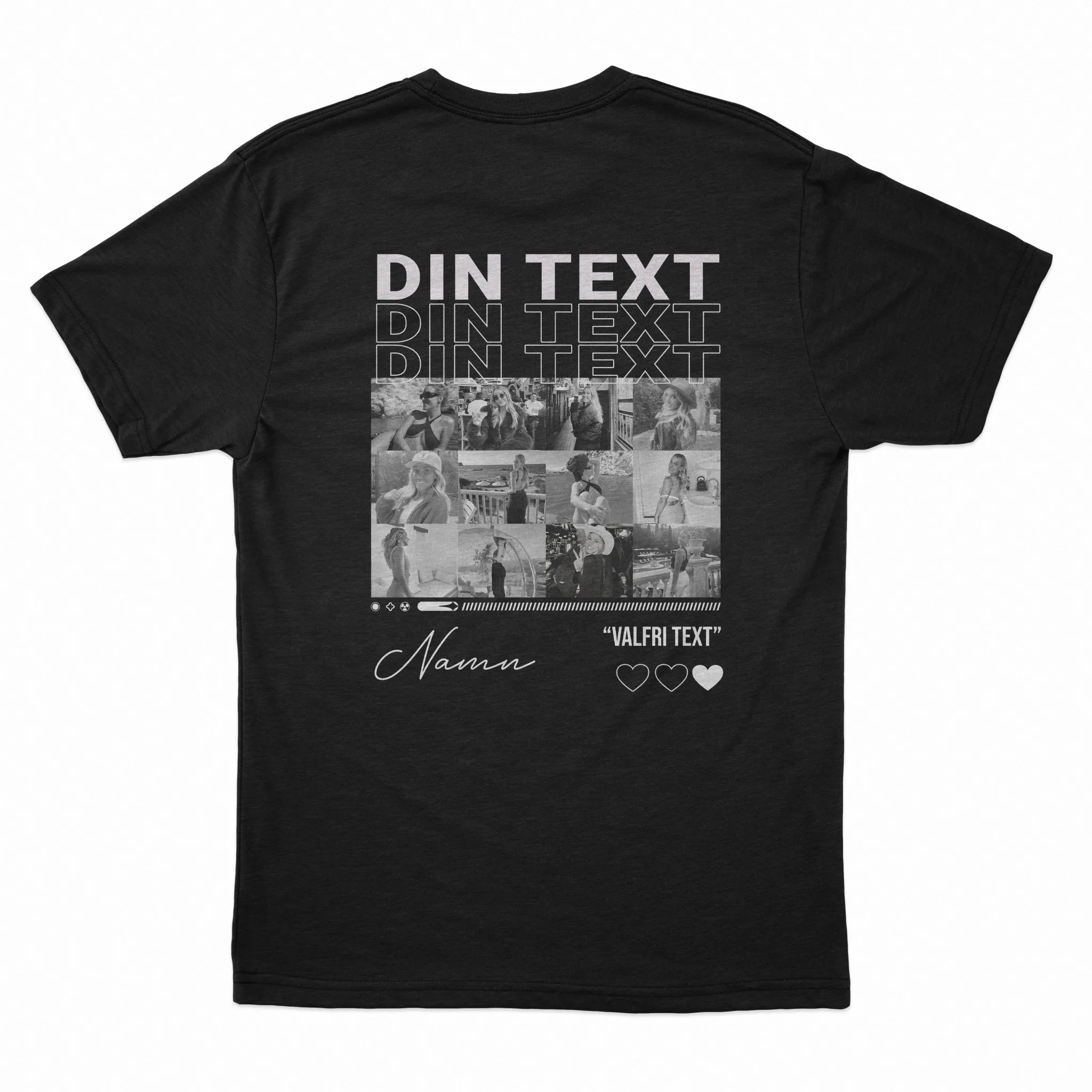 LOVER - Personalized shirt with your own pictures printed on the back
