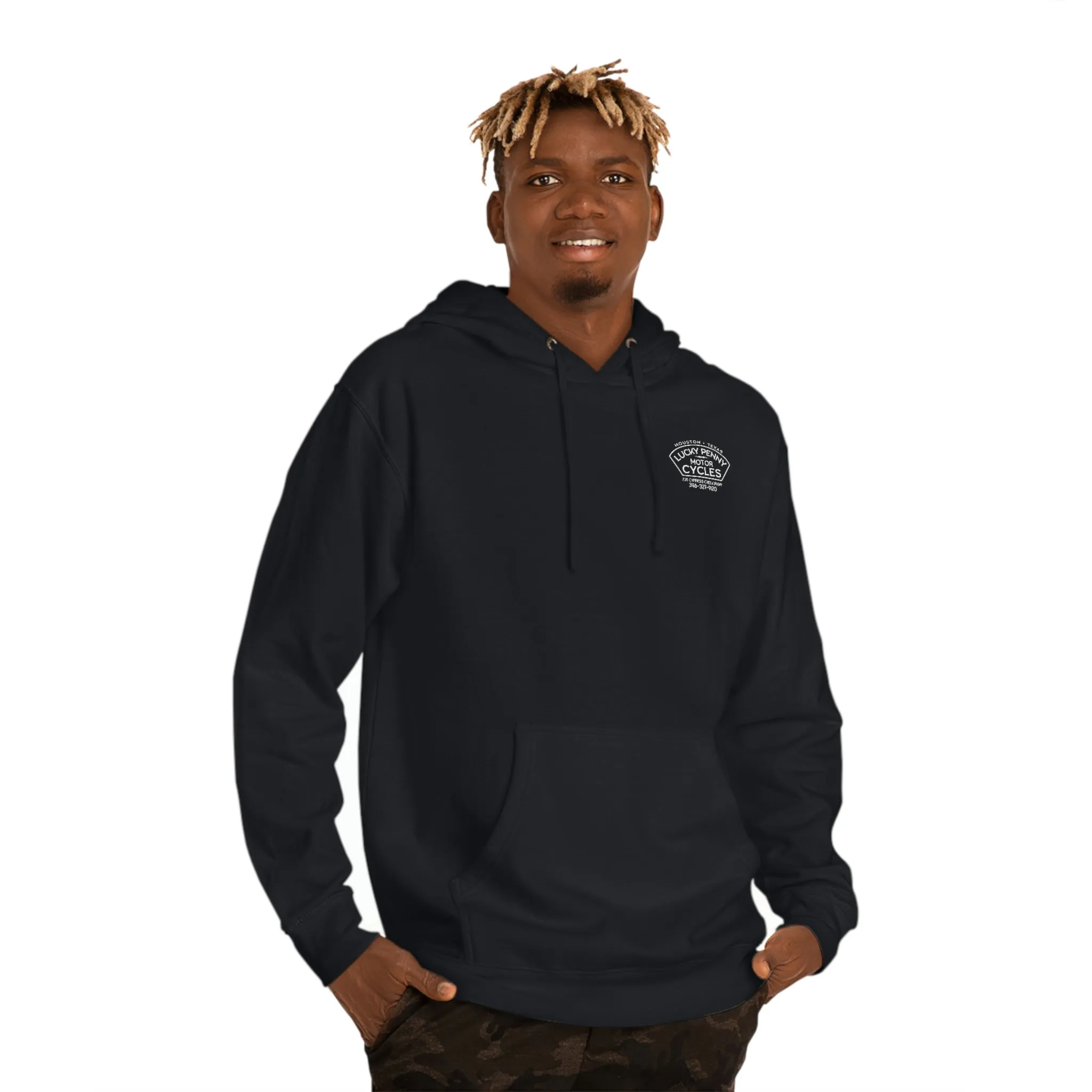 Lucky Penny Cycles Houston Classic Skull Hooded Sweatshirt