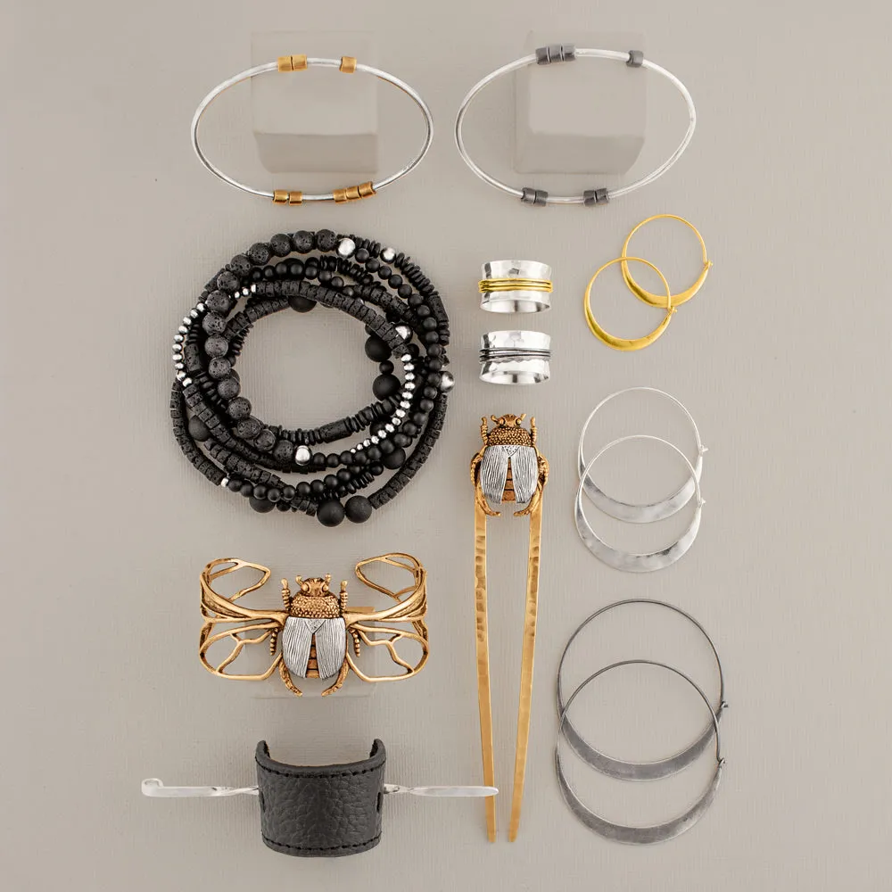 Lucky Scarab Cuff Bracelet