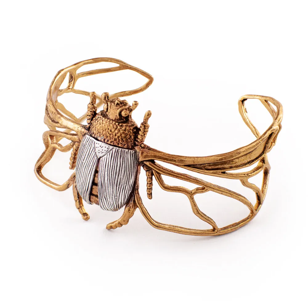 Lucky Scarab Cuff Bracelet