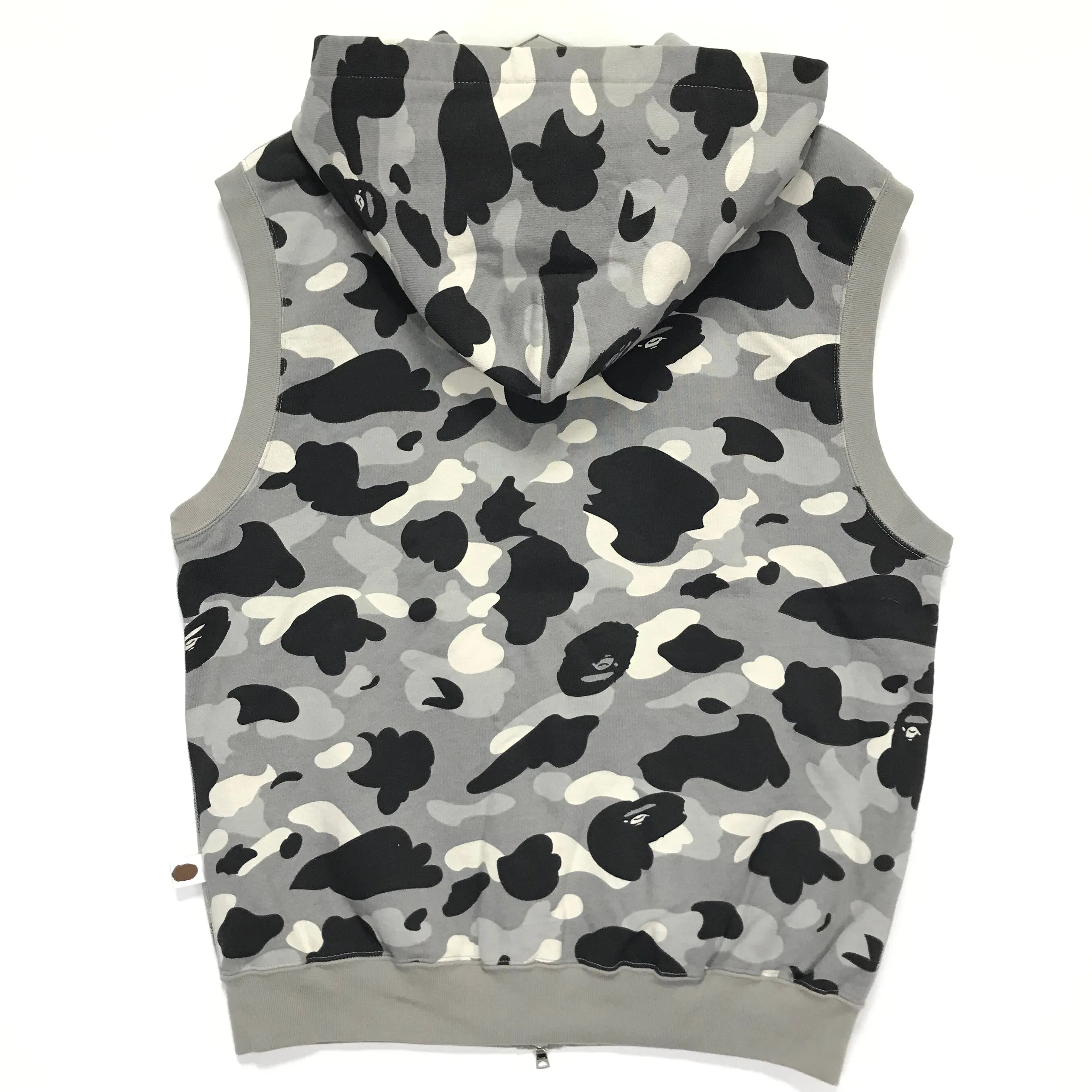 [M] A Bathing Ape Bape Camo Sleeveless Hoodie