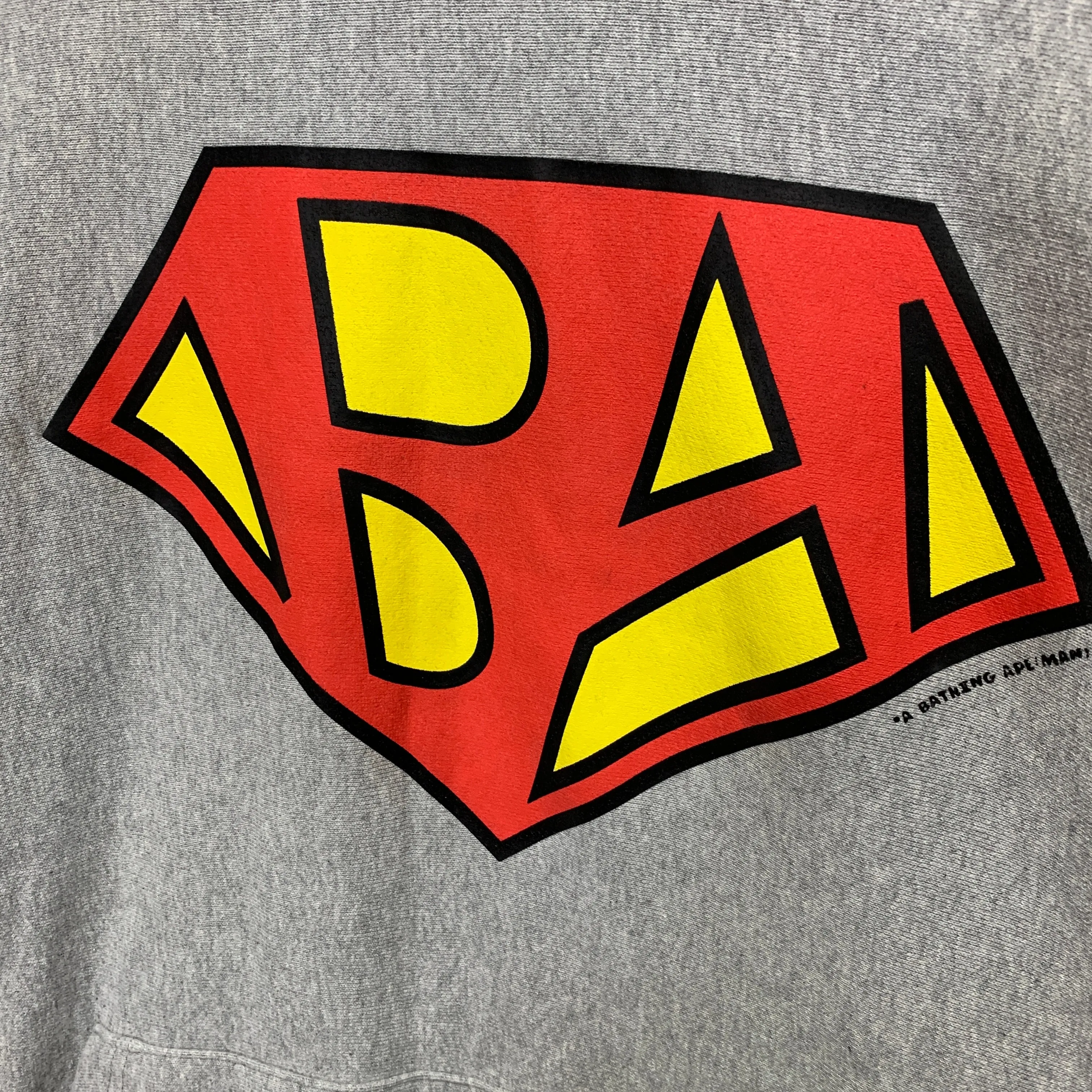 [M] A Bathing Ape Bape Vintage Superman Logo Pullover Hoodie Sweatshirt