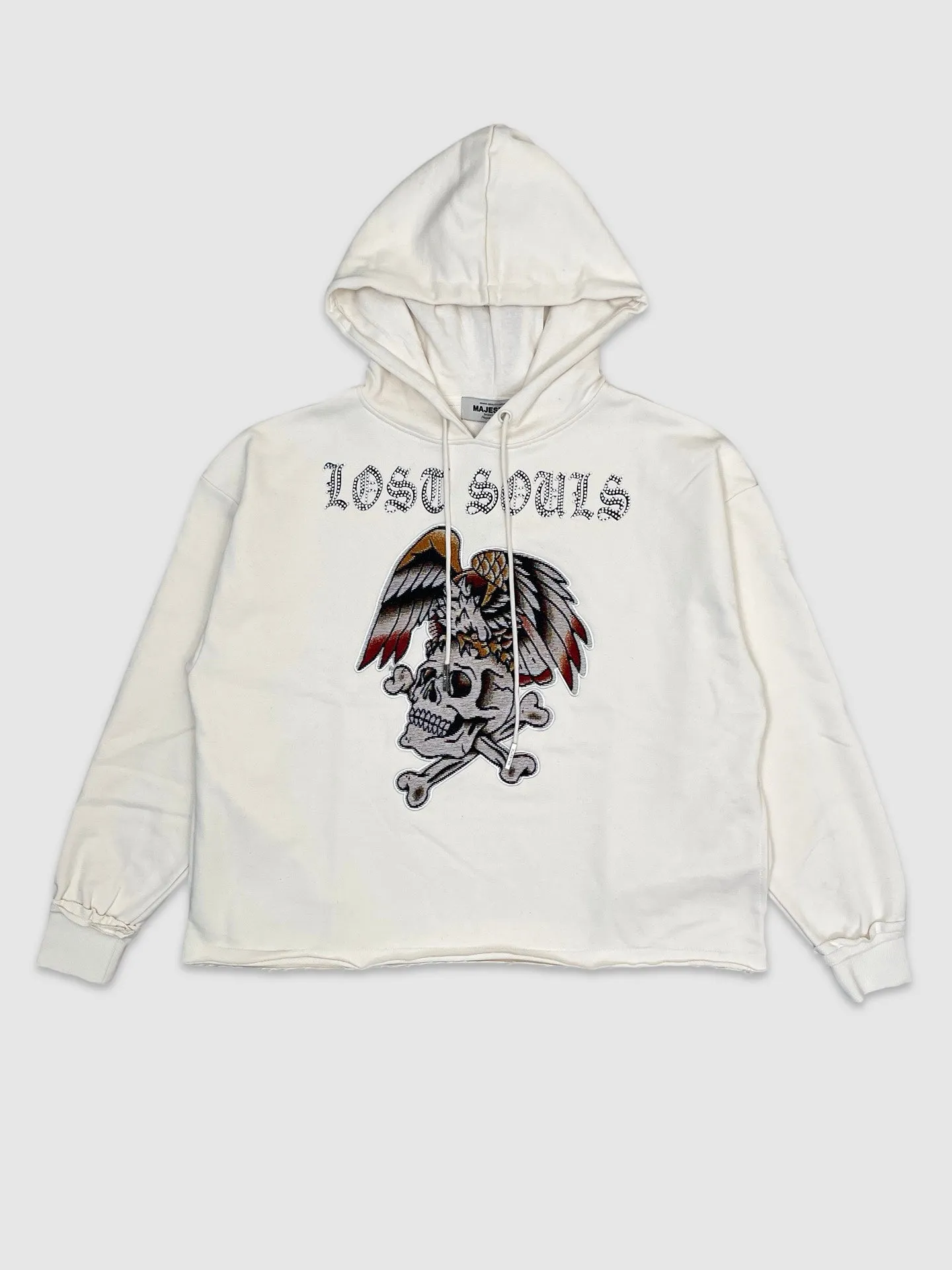 MAJ-FT2457-Lost Souls Crop Tapestry Hoody