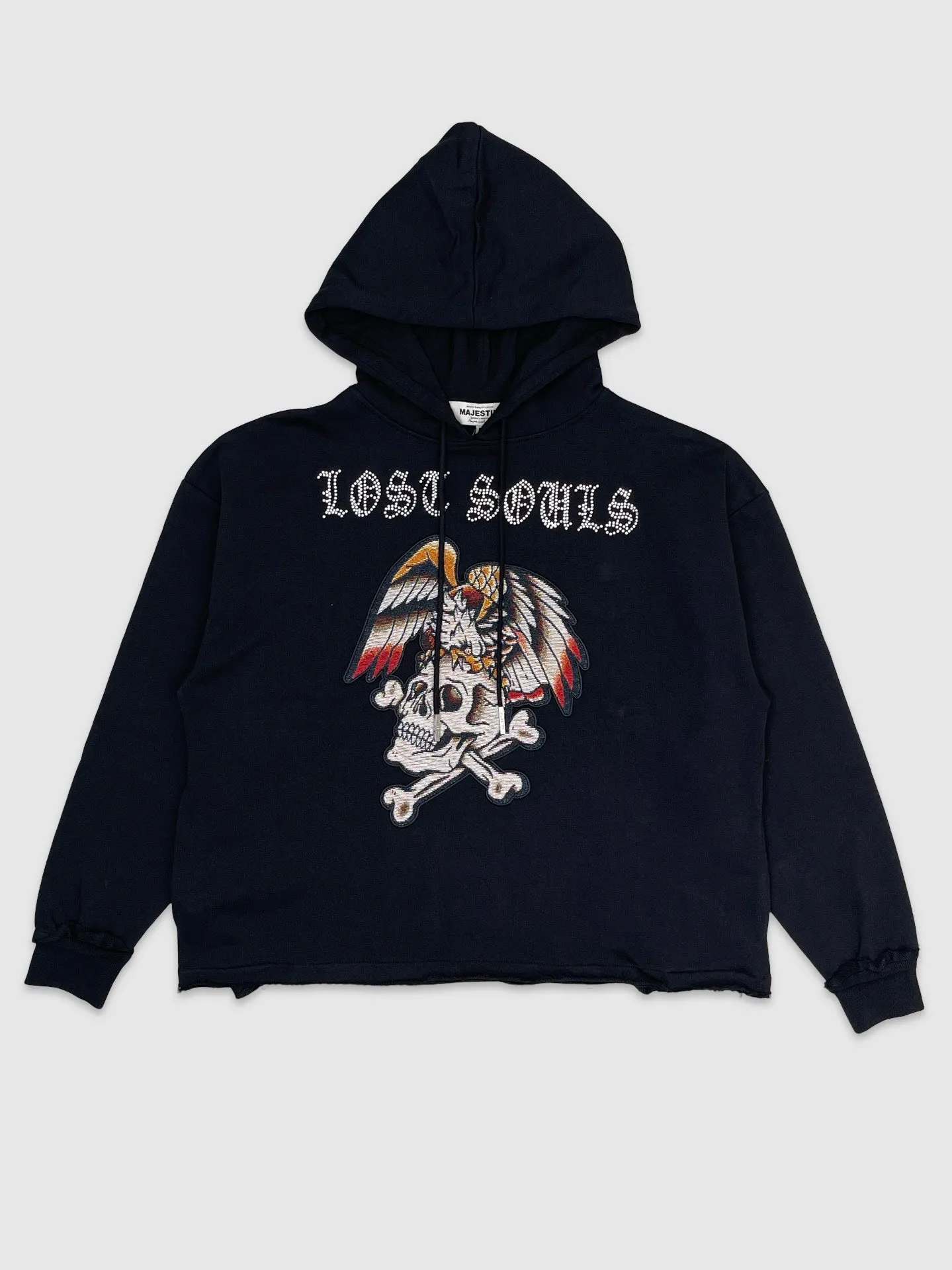 MAJ-FT2457-Lost Souls Crop Tapestry Hoody