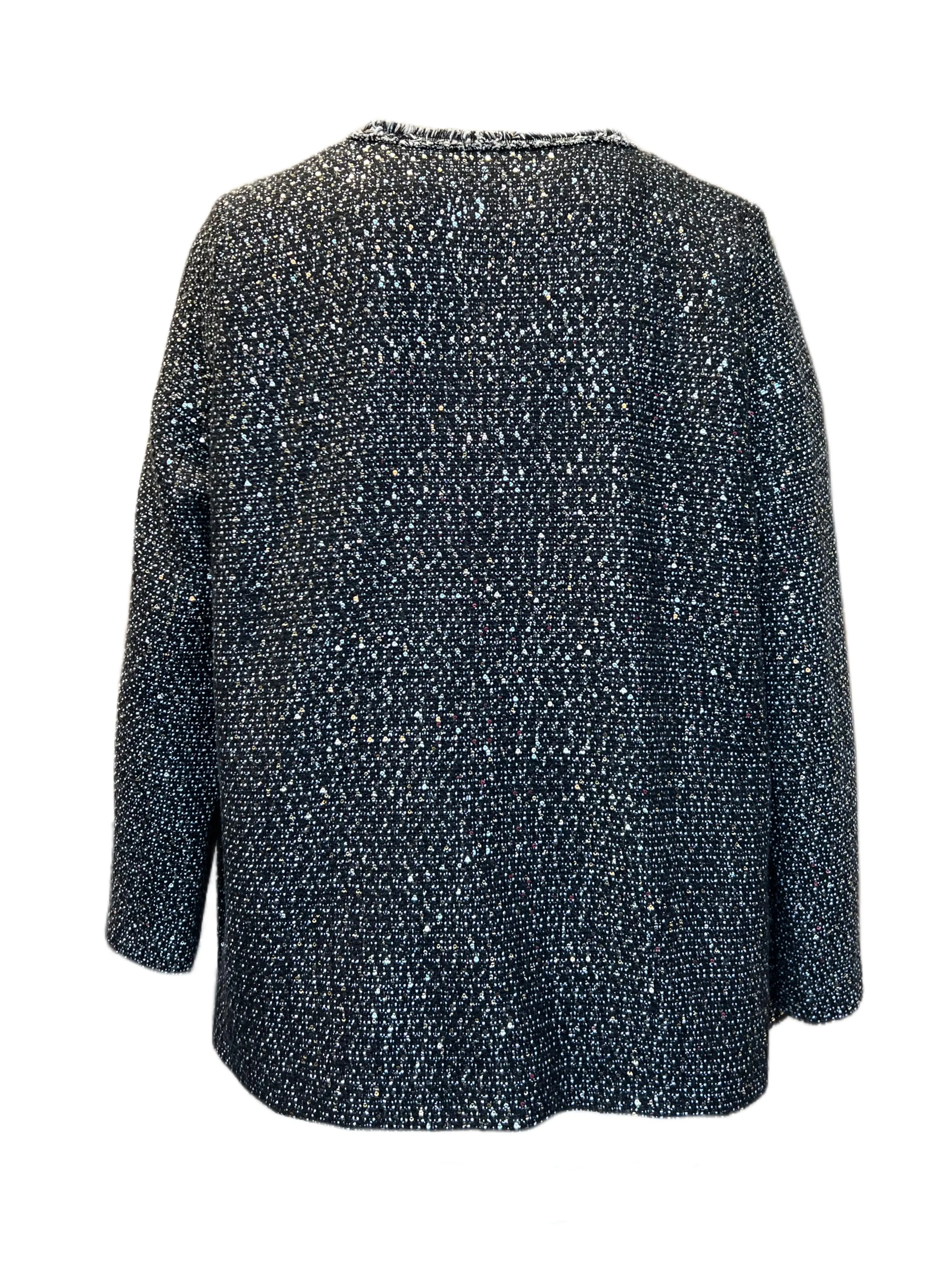 Marina Rinaldi Women's Black Cava Open Front Jacket NWT