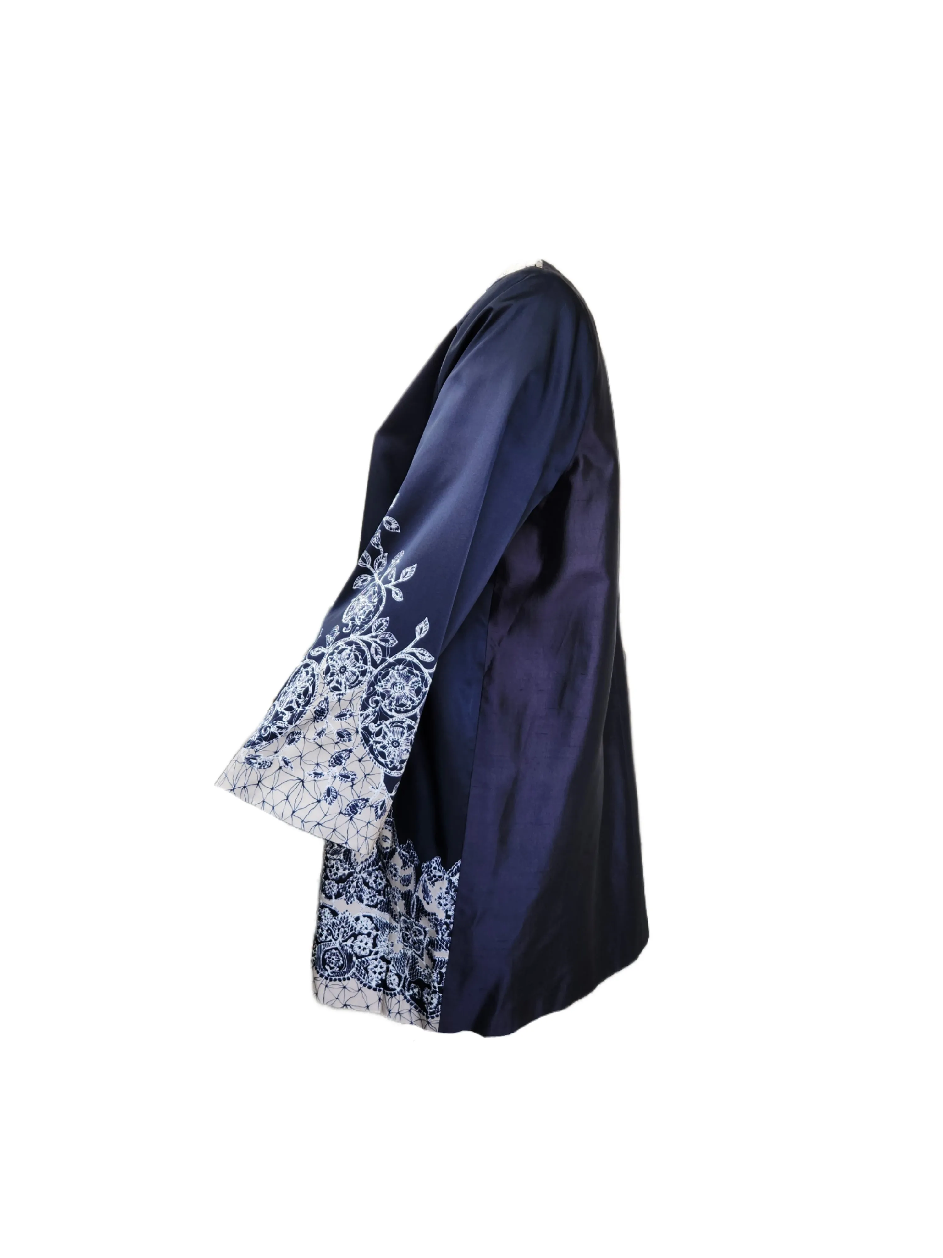 Marina Rinaldi Women's Navy Tigrotto Hooks Closure Jacket Size 20W/29 NWT