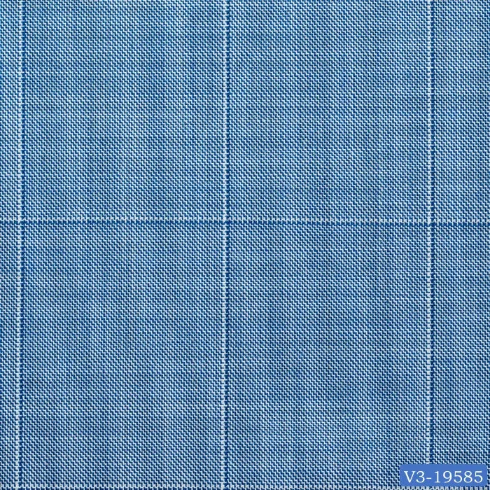Maya Blue with Textured Windowpane Vest