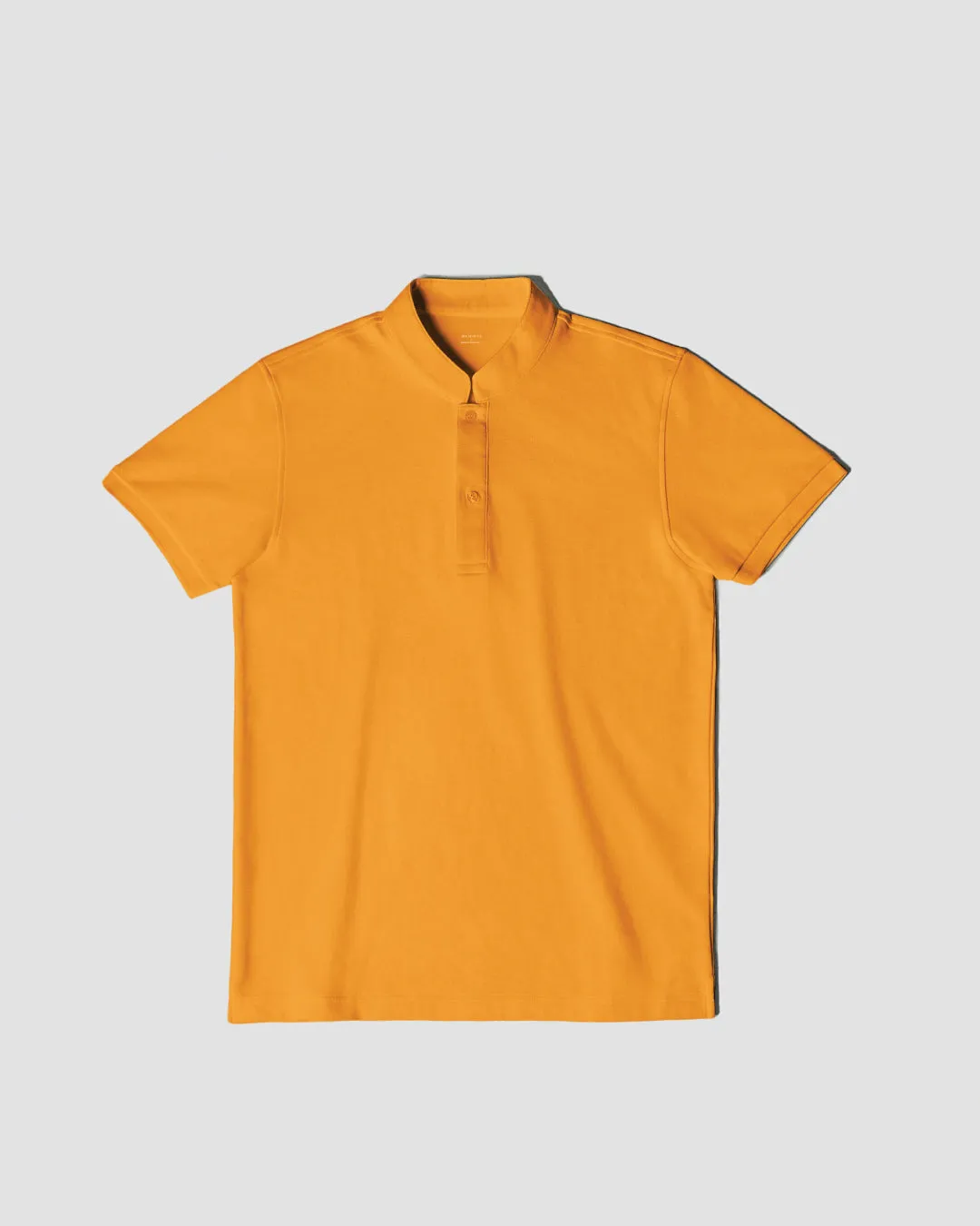 Men Mandarin Collar Slim Fit Polo Tee