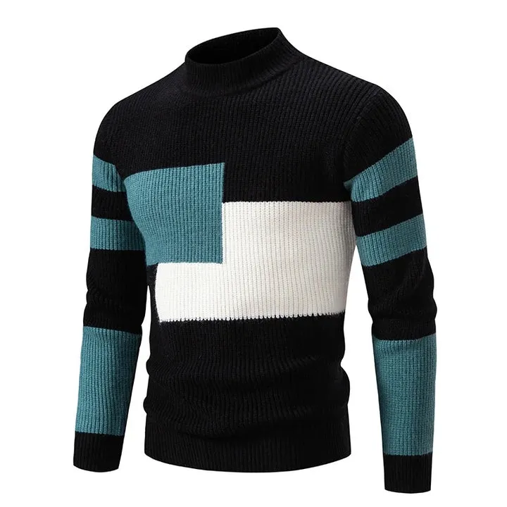 Men's cozy round-neck knit sweater