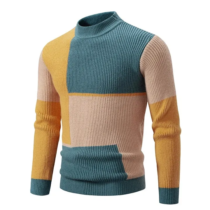 Men's cozy round-neck knit sweater