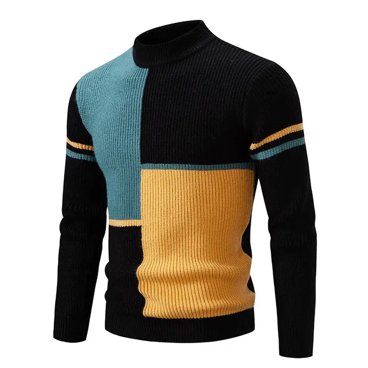Men's cozy round-neck knit sweater