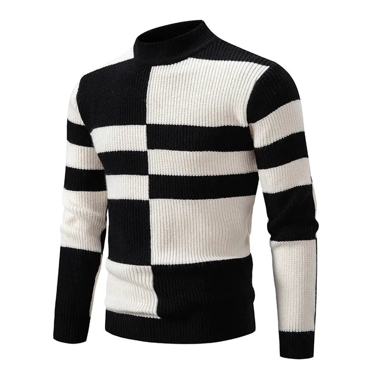 Men's cozy round-neck knit sweater