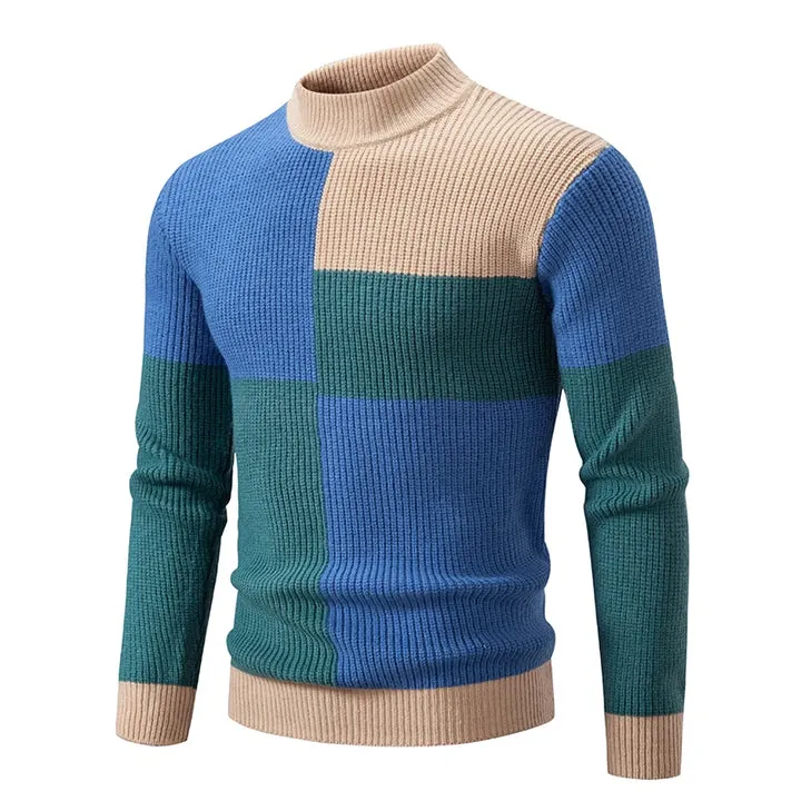 Men's cozy round-neck knit sweater