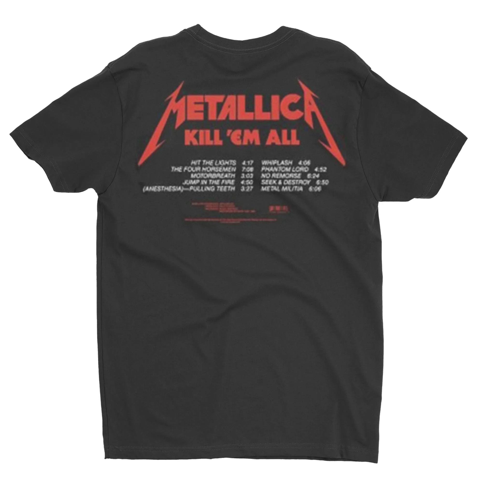 Metallica - Kill 'Em All Tracks t-shirt