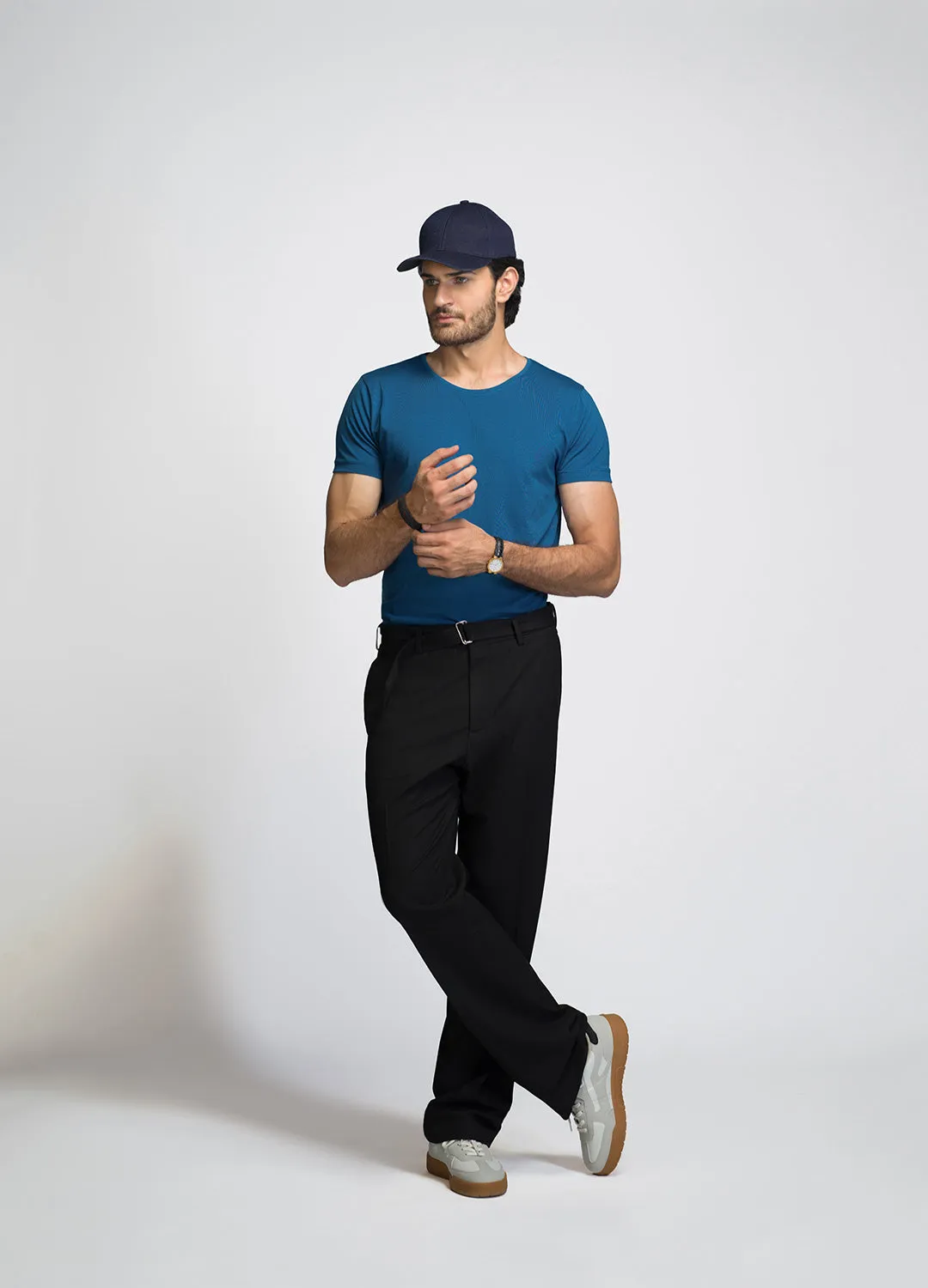 Mid Blue Crew Neck