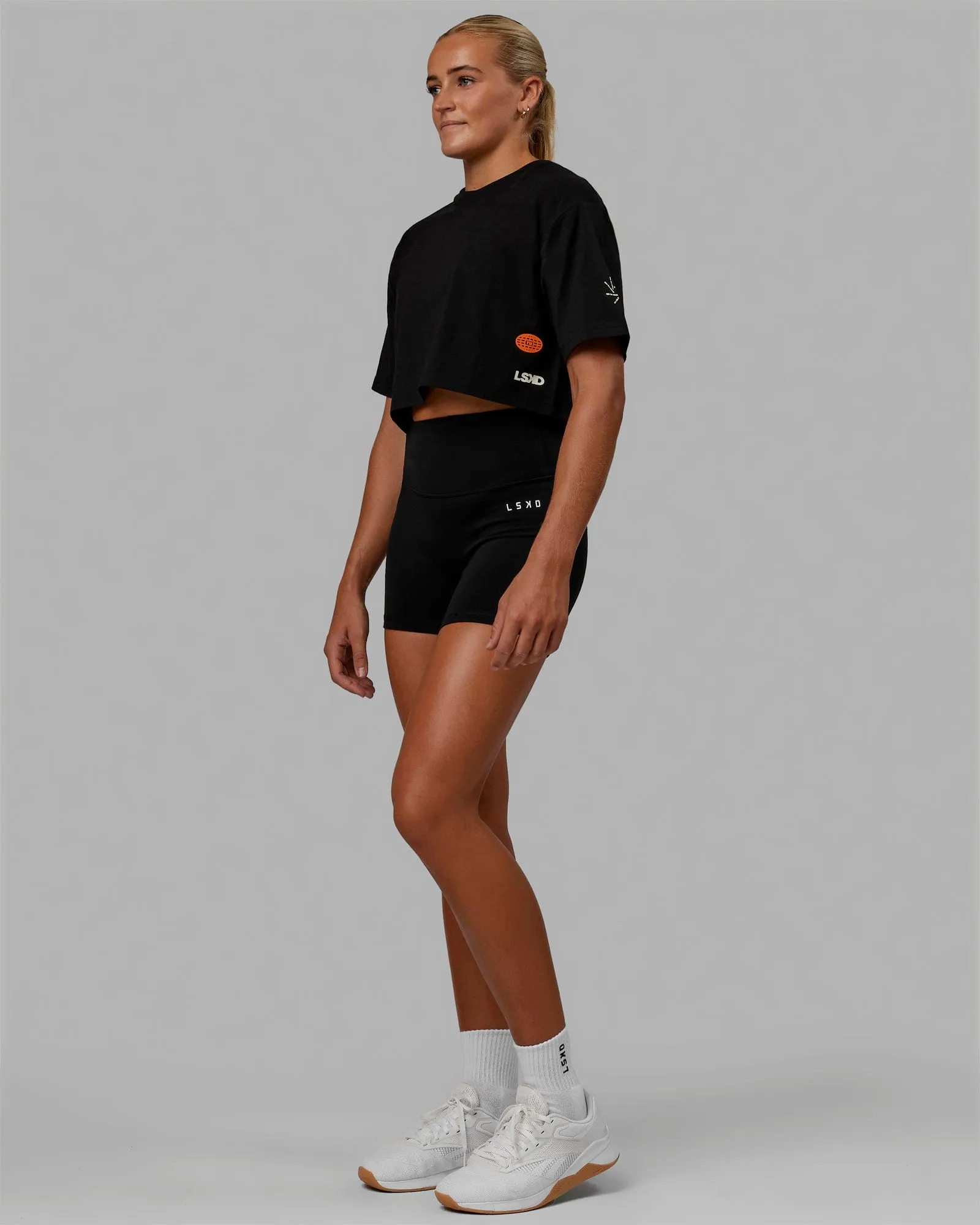 Millennium FLXCotton Cropped Tee - Black