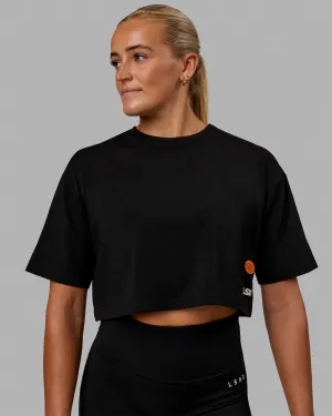Millennium FLXCotton Cropped Tee - Black