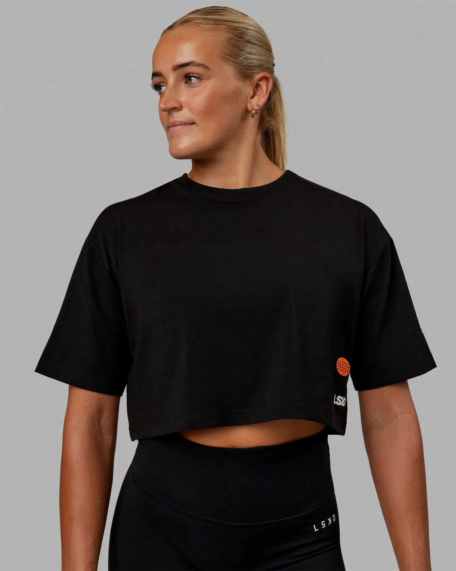 Millennium FLXCotton Cropped Tee - Black
