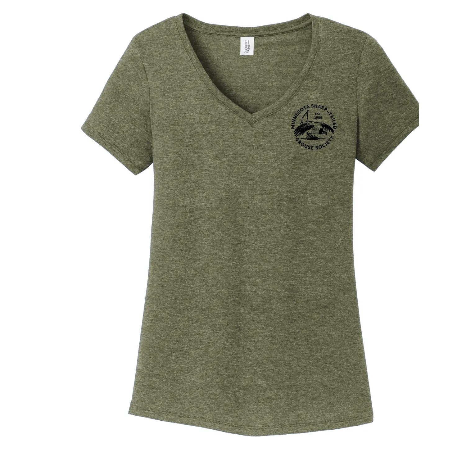 MN Sharp-Tailed Women's Triblend V-Neck T-shirts