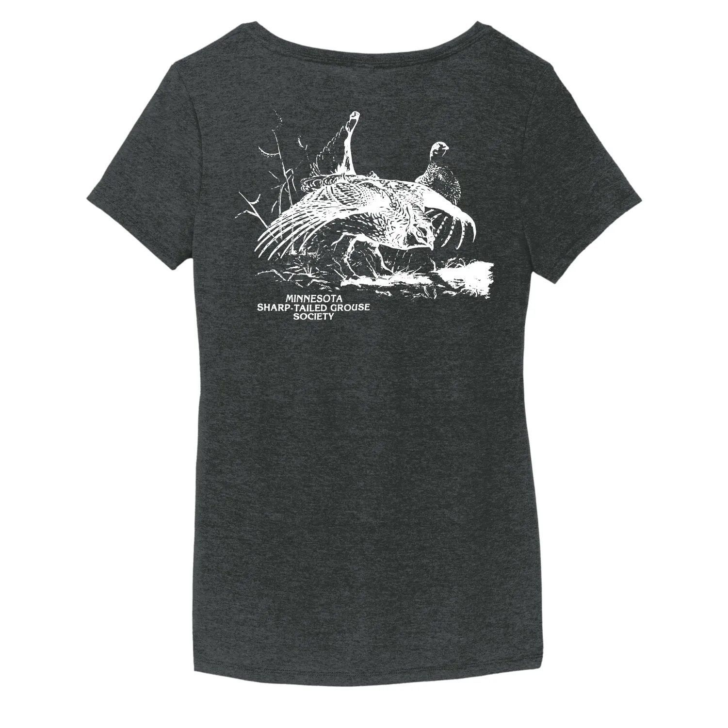 MN Sharp-Tailed Women's Triblend V-Neck T-shirts