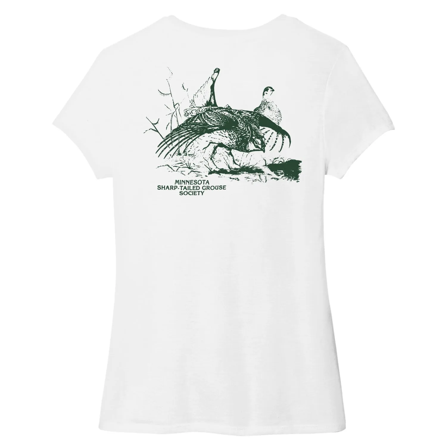 MN Sharp-Tailed Women's Triblend V-Neck T-shirts